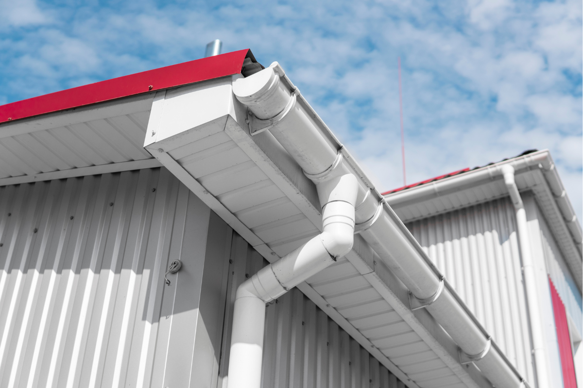 A roof with gutter where Pole position gutter cleaning Rotherham services have done
